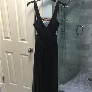 Brand New BCBG Black & Nude Tulle Gown, size 2